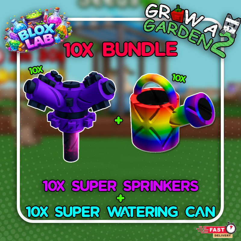 💸Grow a Garden 2 10X Super Sprinkler + 10X Super Watering Can FAST DELIVERY 🚚