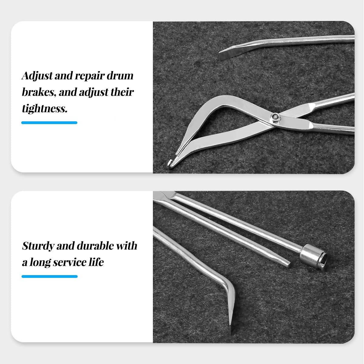 Osilly 3PCS Car Drum Brake Tool Kit, Includes Spring Compressor Tool Brake Sp...