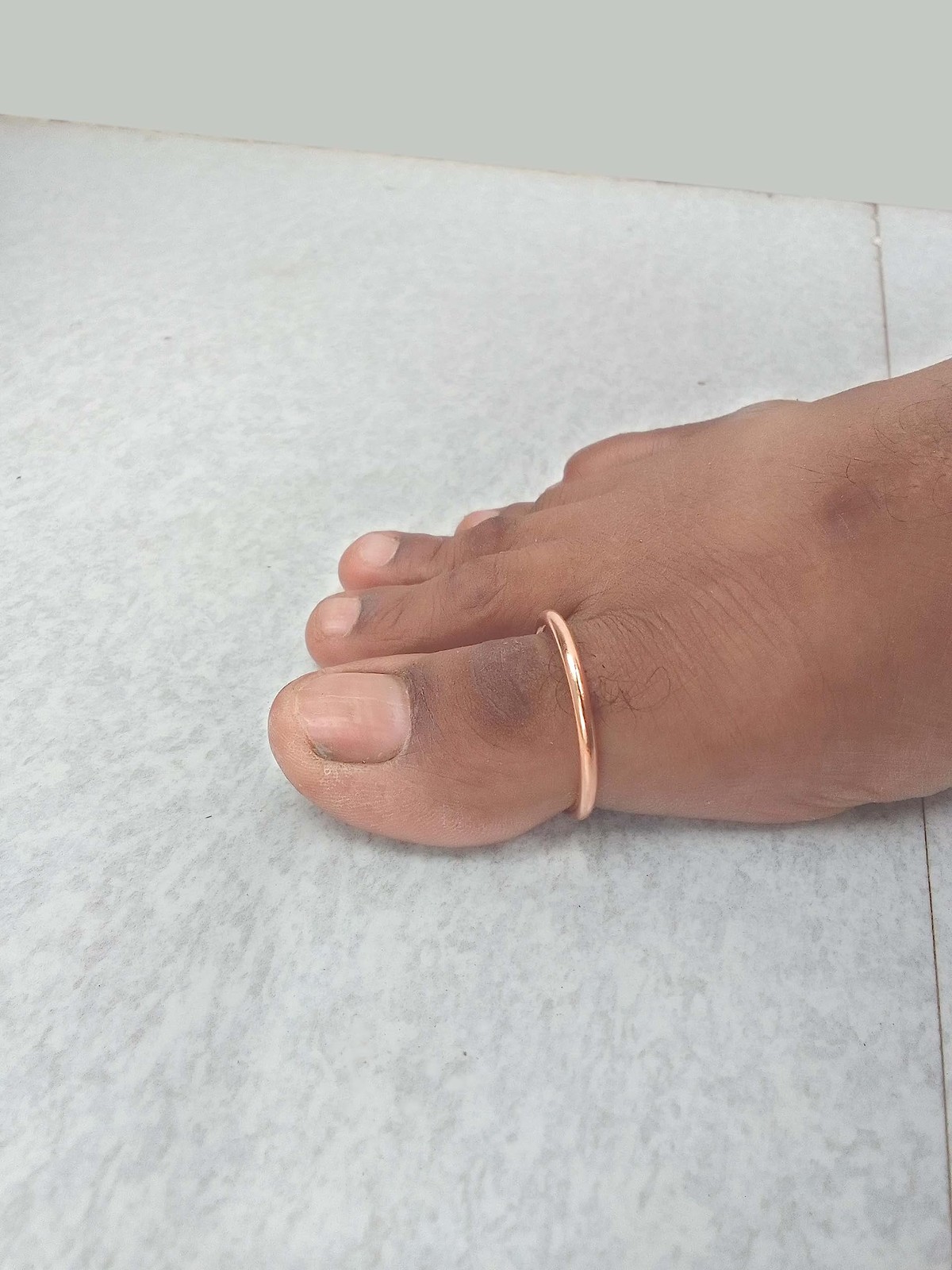 copper toe thumb rings for men (single unit)