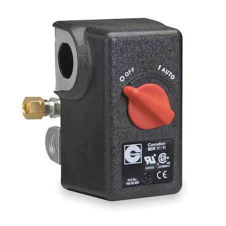 Condor Usa 11Wc2e Pressure Switch, Standard, Dpst, 4 Ports, 1/4" Npt, 50 To 200