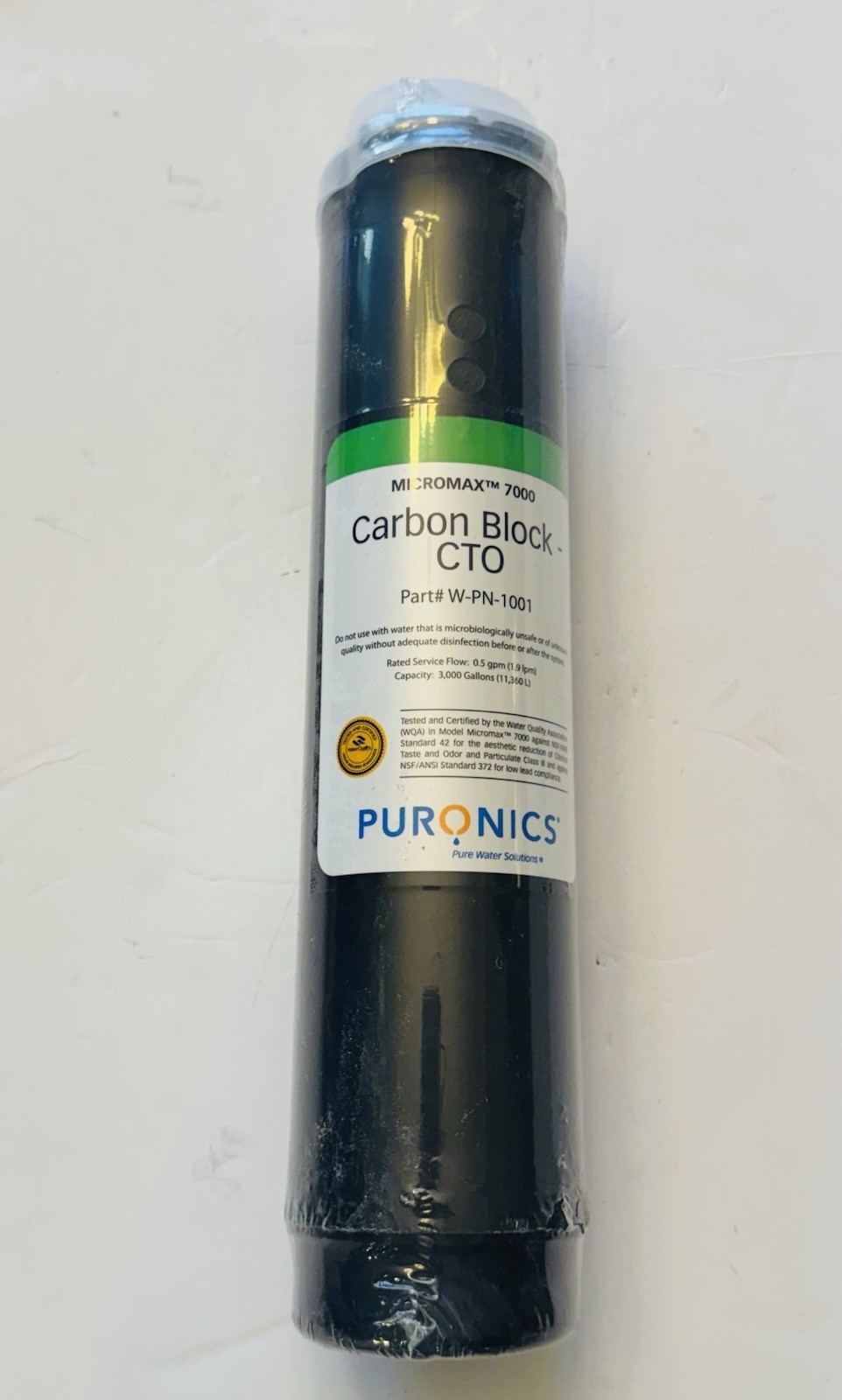 Puronics Micro Max 7000, Carbon Block CTO, Part # W-PN-1001