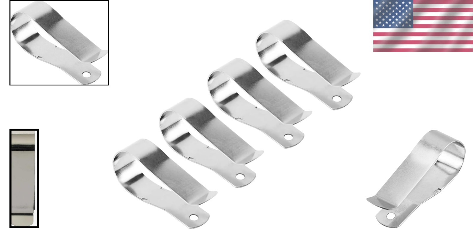 Genie Garage Remote Visor Clip Replacement - 4 Stainless Steel Clips Included