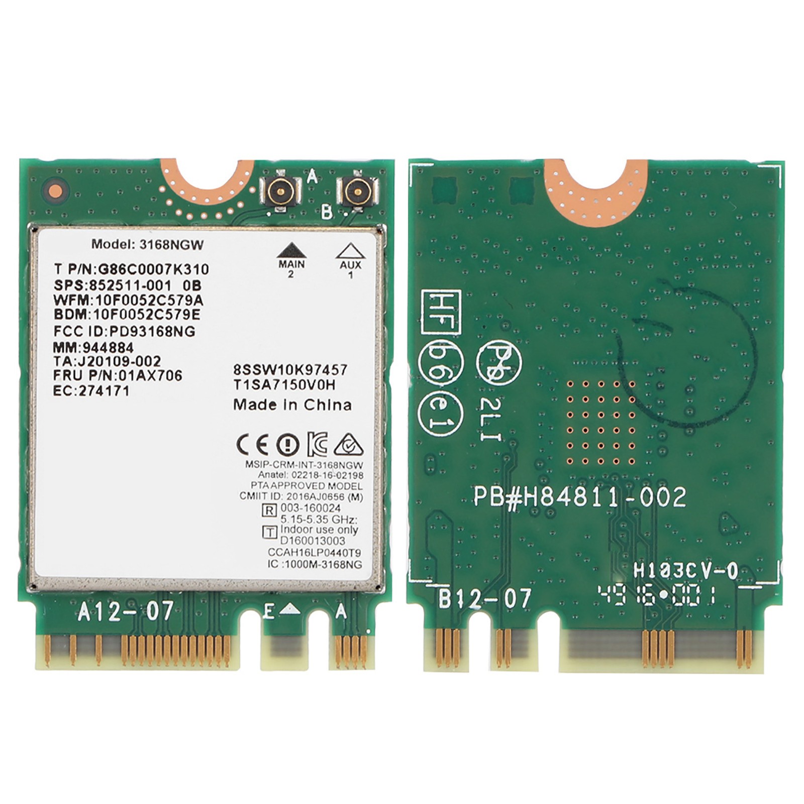 New 3168NGW Network Card For Wifi Bluetooth 4.2 Easy Installation For