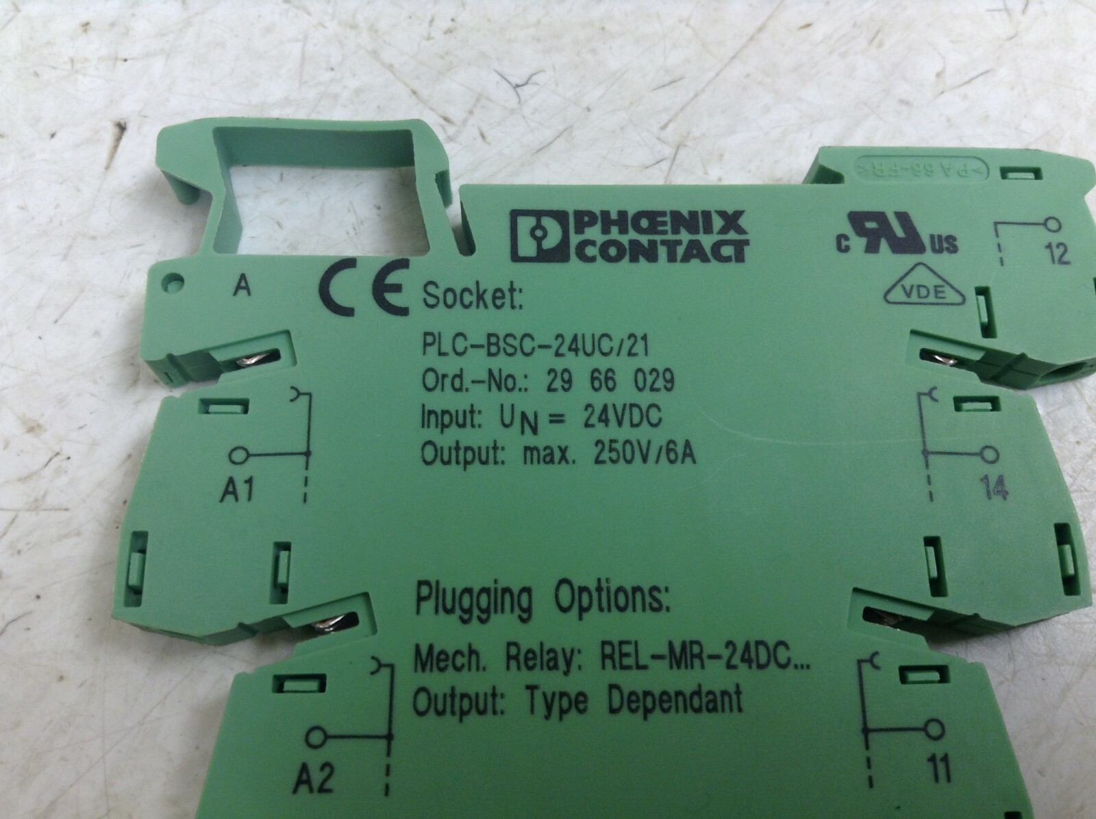 Phoenix PLC-BSC-24UC/21 Solid State Relay Base 29 66 029 2966029 PLCBSC24UC21