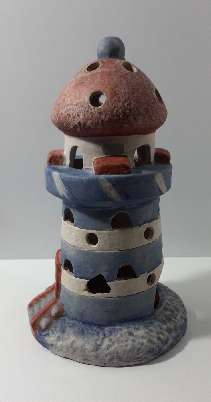 Nautical Lighthouse Ceramic Tealight Candle Holder Ornament By Advanced Giftline