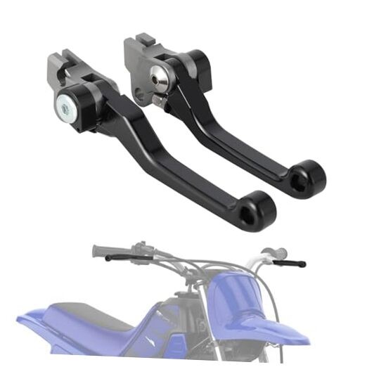 Dirt Bike Brake Clutch Lever Pivot Levers Adjustable CNC for PW50 PW 50 Black