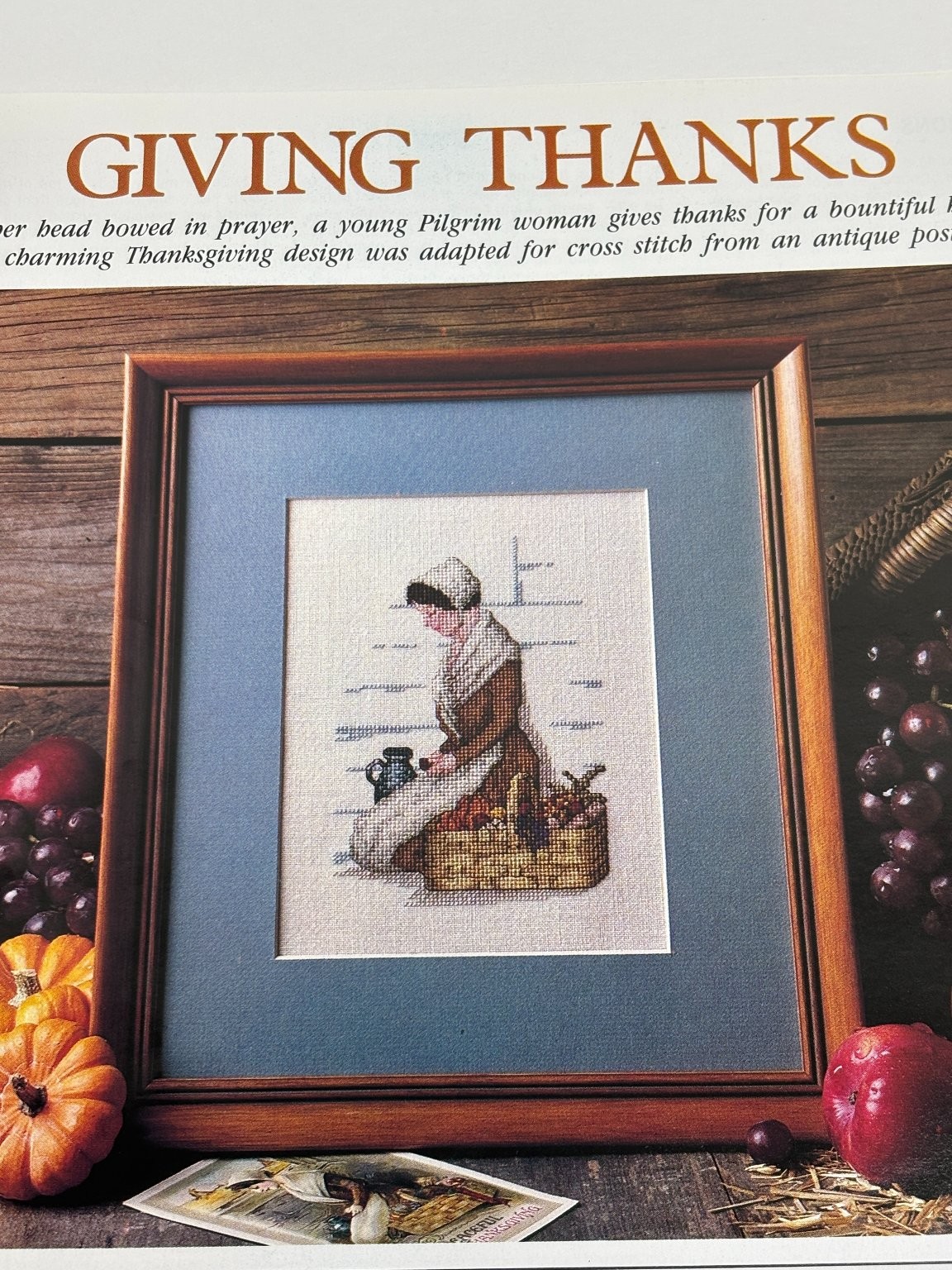 Giving Thanks Counted Cross Stitch Pattern Magazine Pages