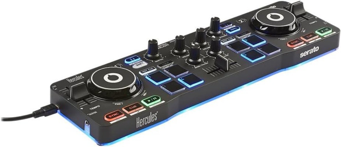 Portable DJ Controller with Serato DJ Lite Software