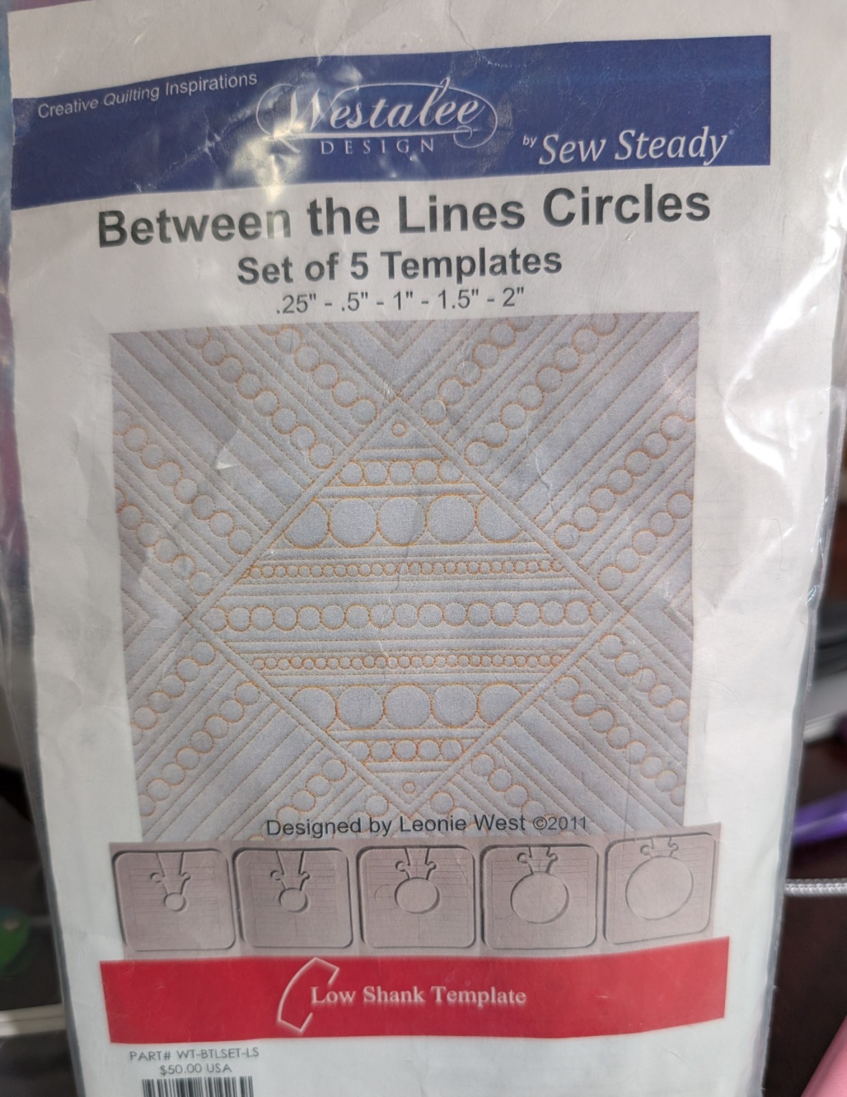 Westalee Between The Lines Circles On Quilts Rulers Low Shank