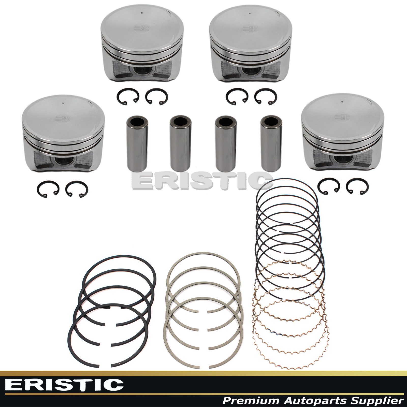Fits 02-06 Nissan 2.5L Altima Sentra QR25DE Engine Pistons w/ Rings Set - STD