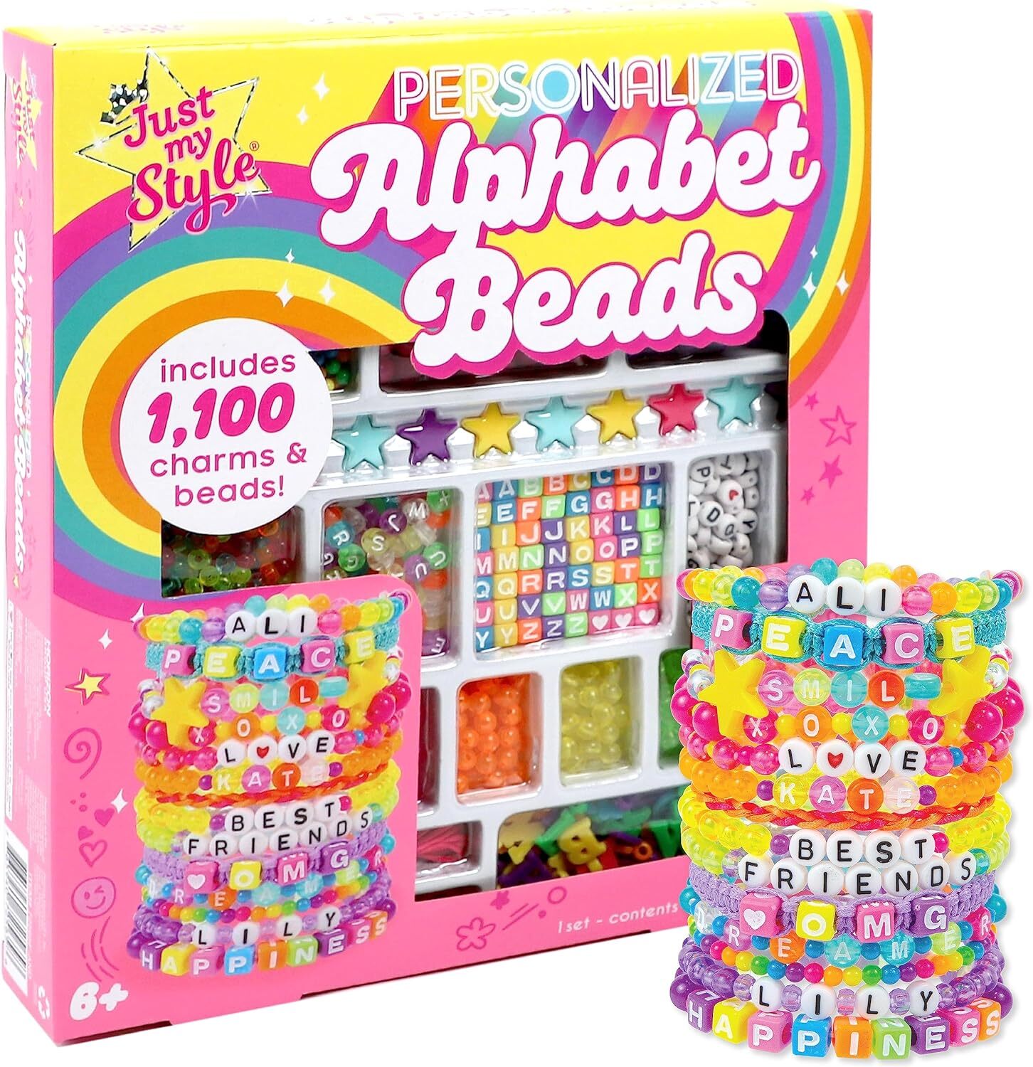 Just My Style Abc Beads Craft Kit 1000 Beads Create Personalized Jewelry