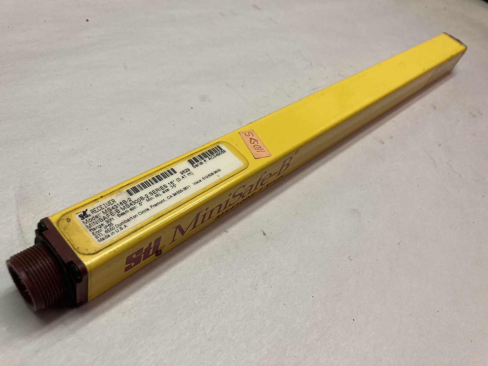 STI,MS4316B-2,Minisafe-B Safety Light Curtain Receiver