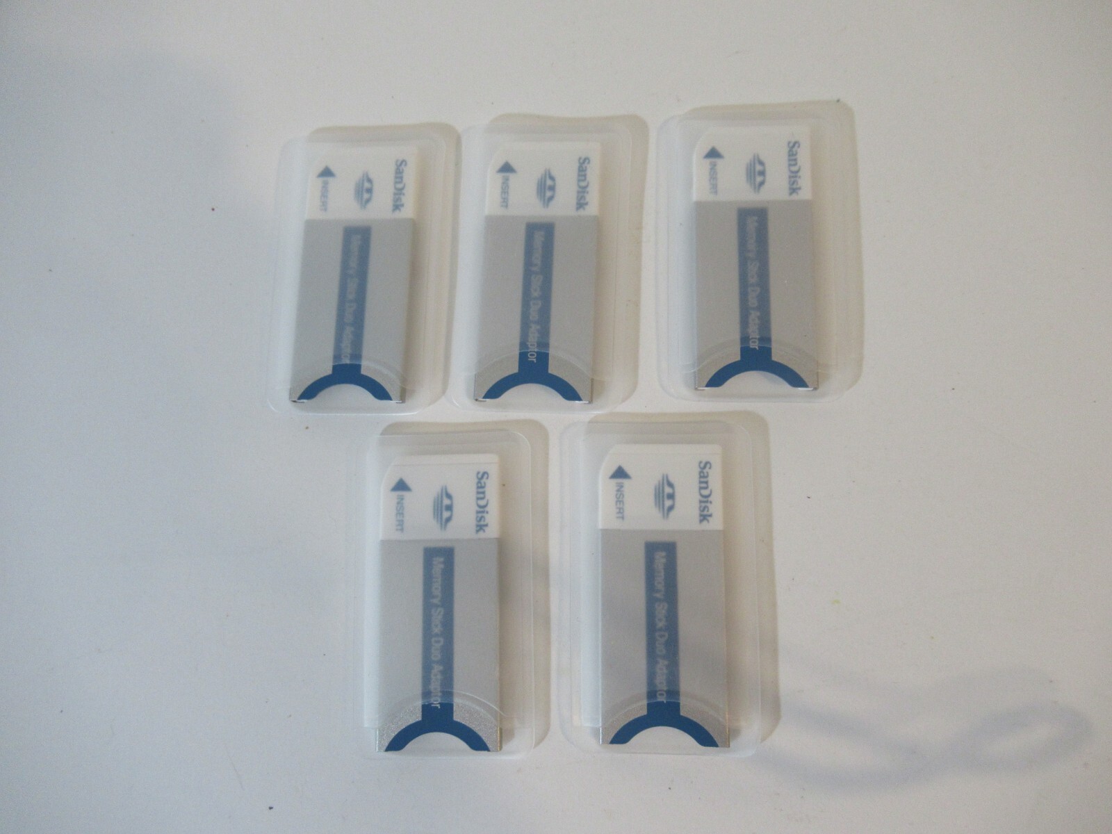 Five SanDisk Genuine Camera Memory Stick Duo Adapter New Old Stock
