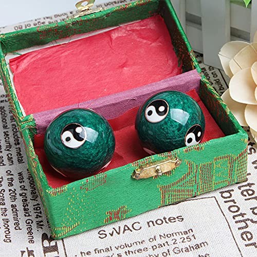 Acxico 2Pcs Chinese Health Exercise Stress Baoding Balls Multicolor