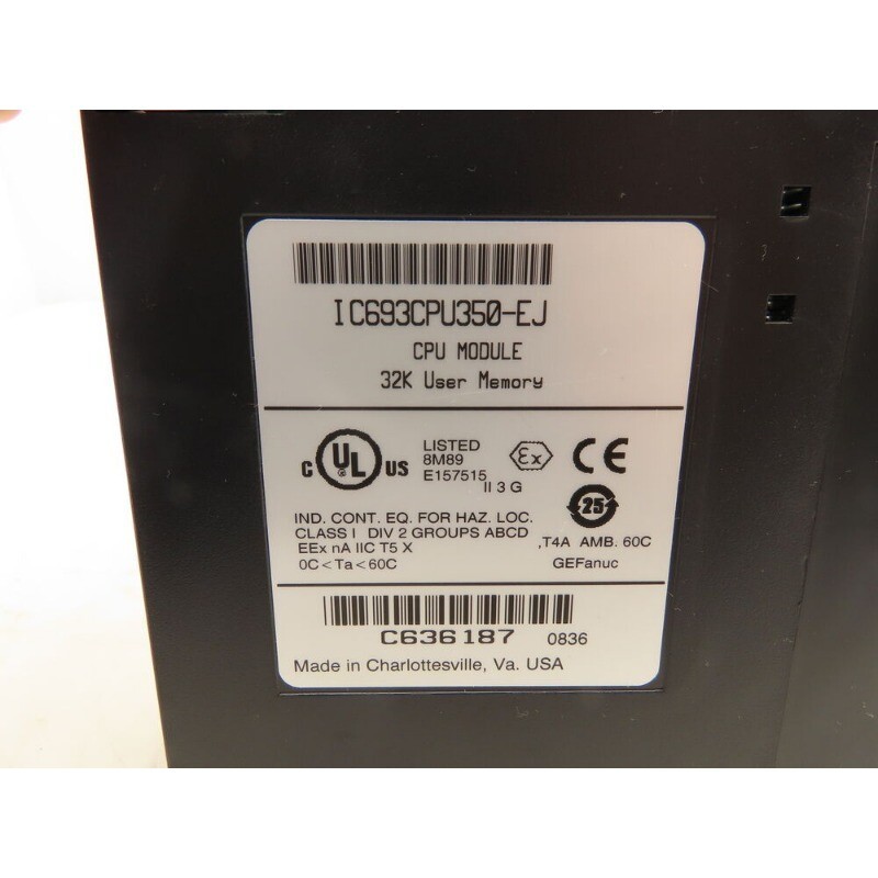 GE Fanuc IC693CPU350-EJ CPU Module 32K User Memory Unit