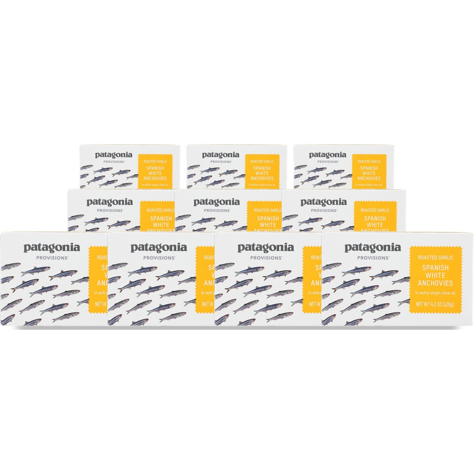 Patagonia Provisions Roasted Garlic Spanish White Anchovies 4.2 Oz 10 Pack