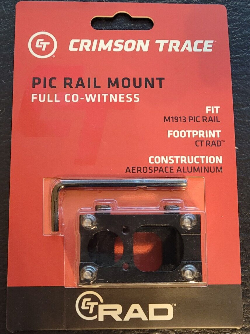 Crimson Trace Pic Rail Mount Full Co-Witness M1913 for CT Rad Aluminum Picatinny
