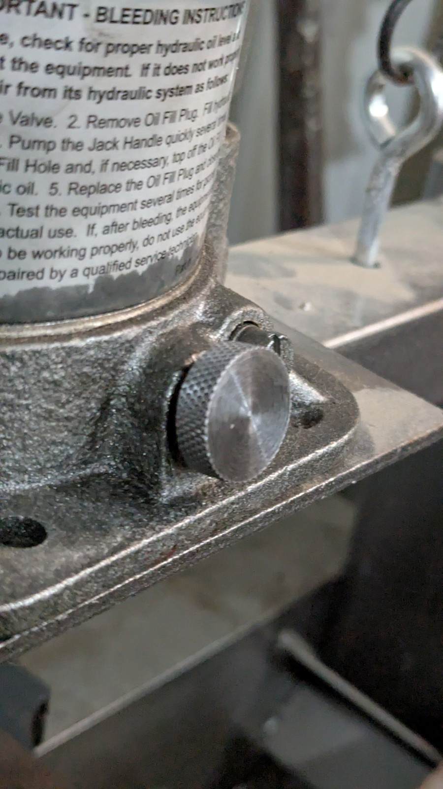 Knurled Bottle Jack Release Screw Knob for Harbor Freight Shop Press Made In USA