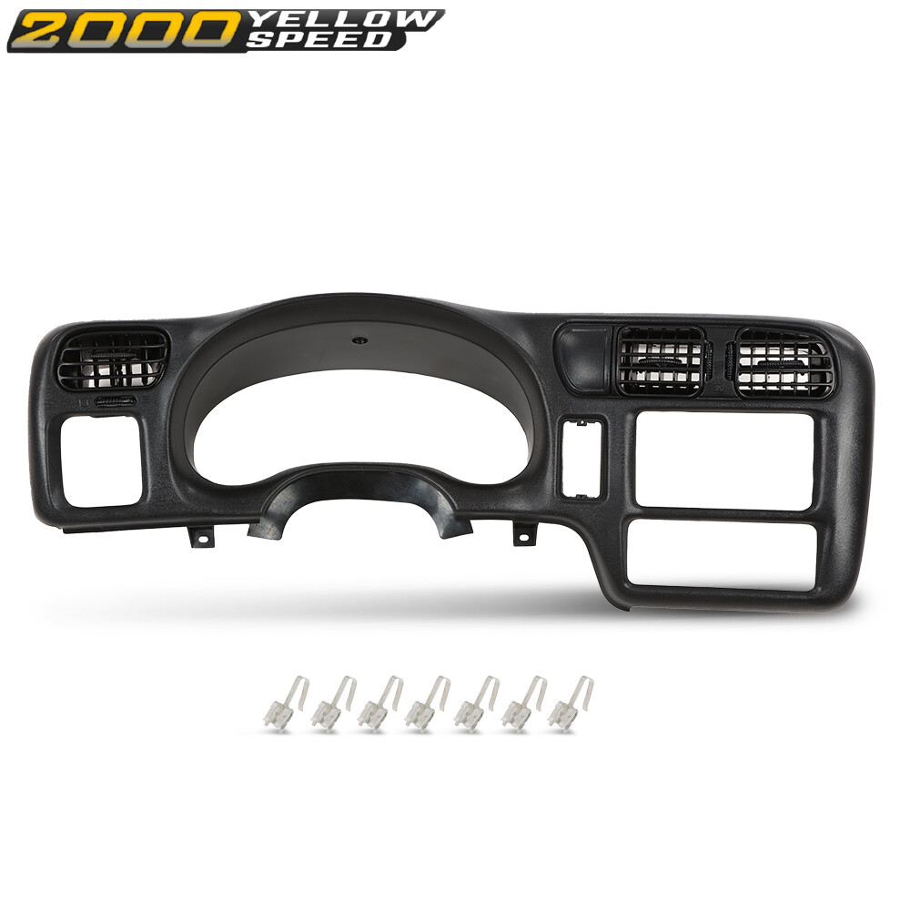 Fit For 98-04 Chevy S10 Blazer Cluster Radio Dash Trim Bezel Jimmy Double Din