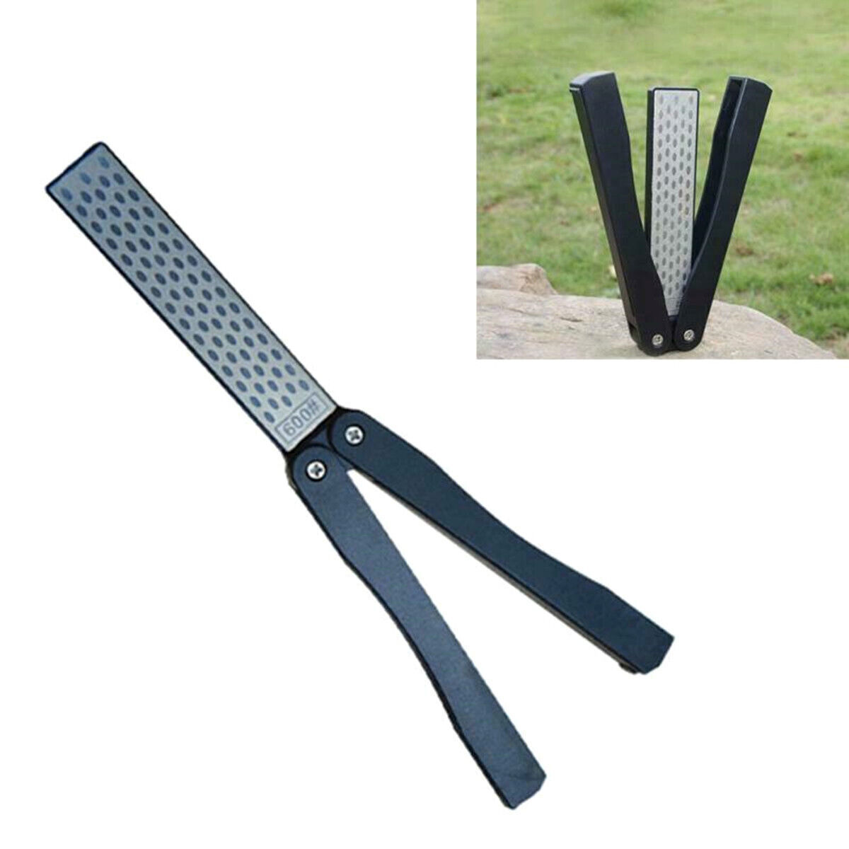 Portable Double-sided Fold Pocket Sharpener Diamond Knife Sharpening Stone Toolm