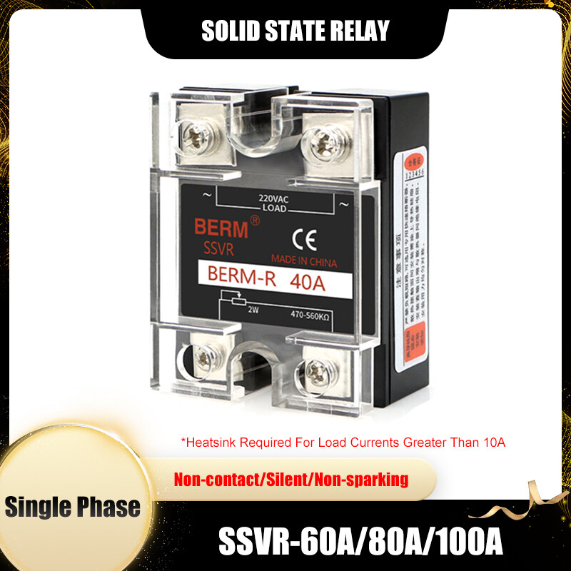Solid State Relays SSVR-60A/80A/100A | 470-560KΩ/2W to 220V AC Single Phase