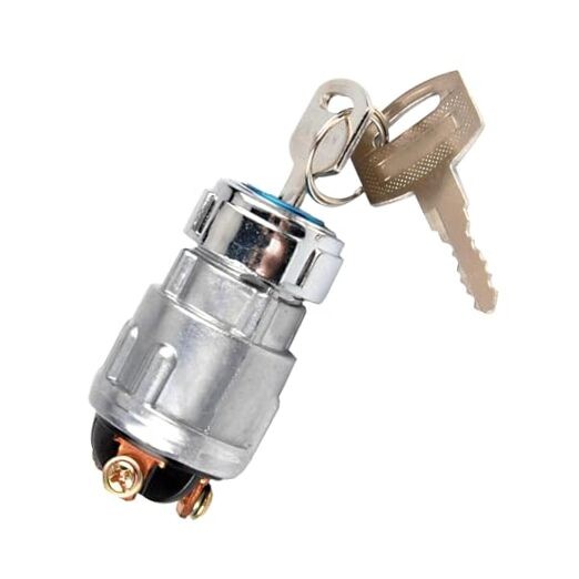 Car Ignition Switch with 2 Keys, Waterproof Starter Replacement Parts, ON Off