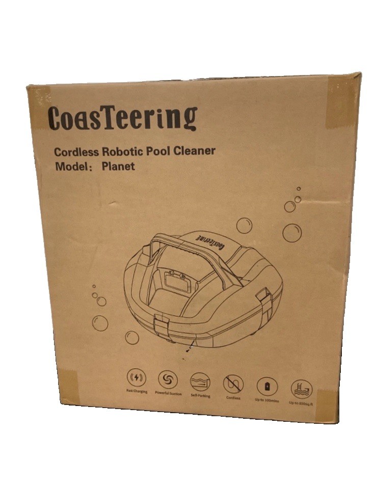 Coasteering Planet Cordless Robotic Pool Cleaner 2 Brushes 150 Mins Runtime