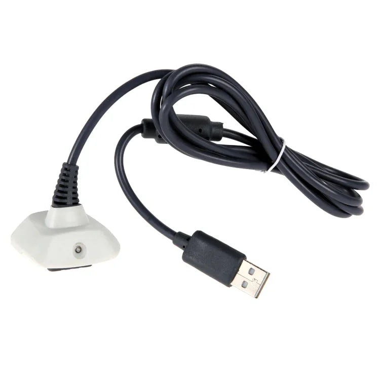 Xbox 360 Wireless Controller Charging Cable [White] – Play & Charge Cord, New