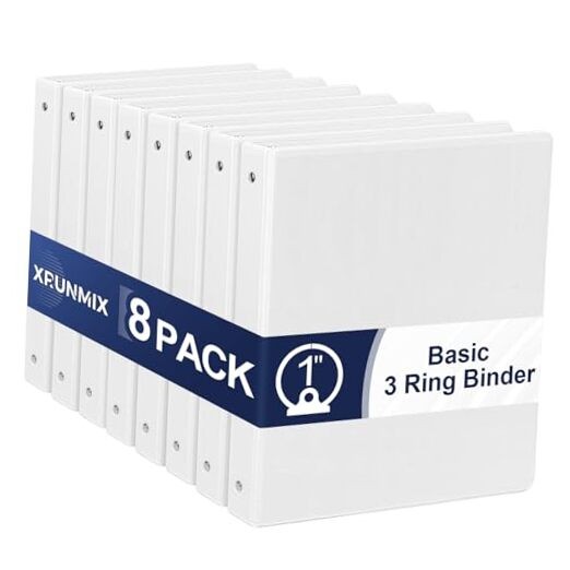 1-Inch 3-Ring-Binder with Pockets, 1'' Basic Binders 1-inch View Round Binders