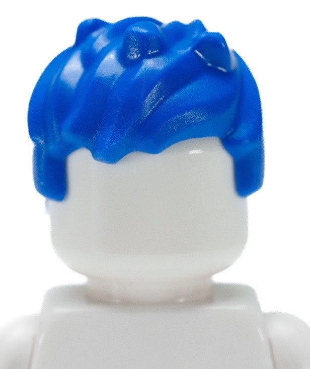 ☀️NEW LEGO Minifig Minifigure Male Boy Hair BLUE Short & Messy