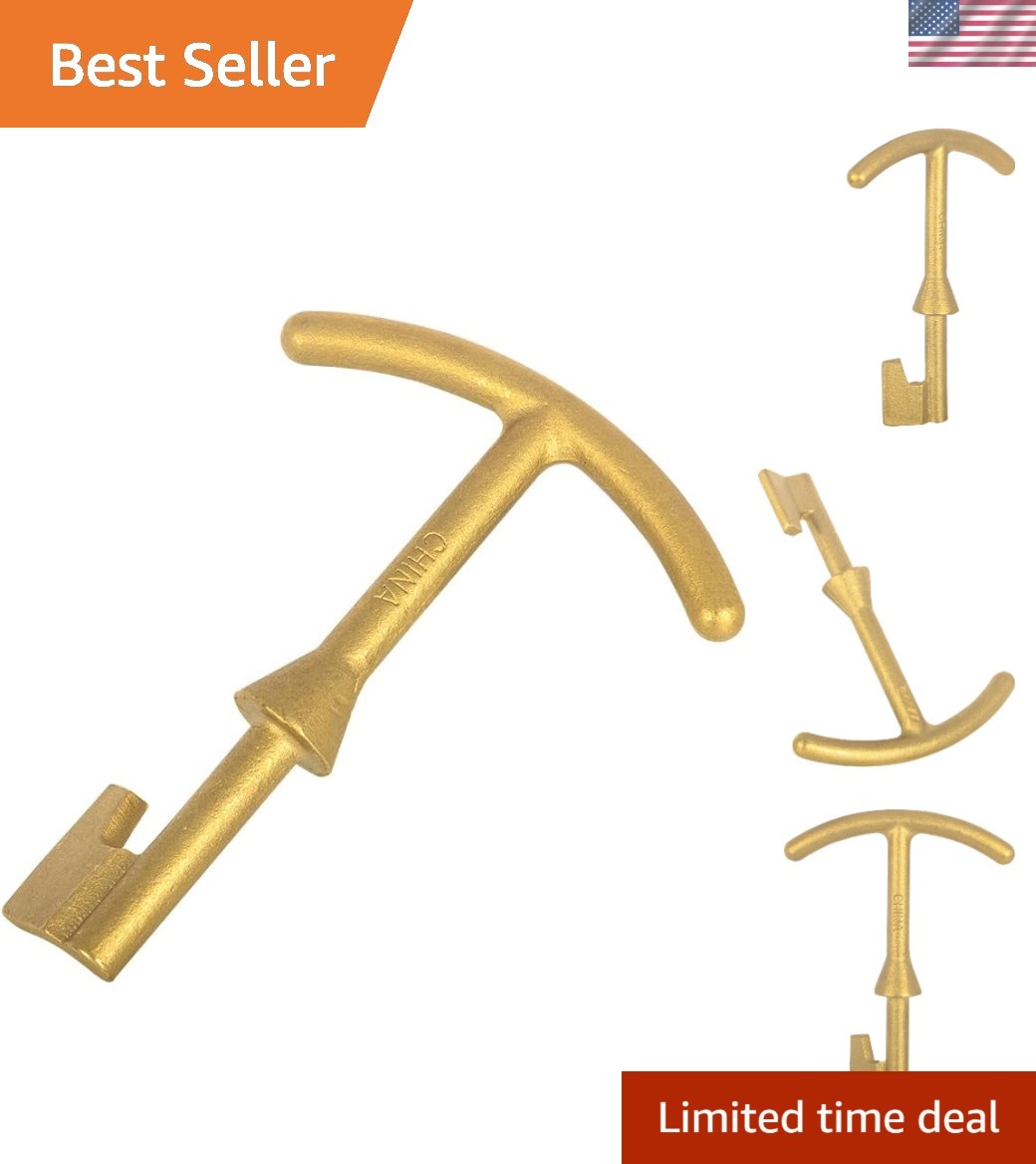 Mechanical Water Meter Box Key - 5.5 Inch Brass Tool for Convenient Access