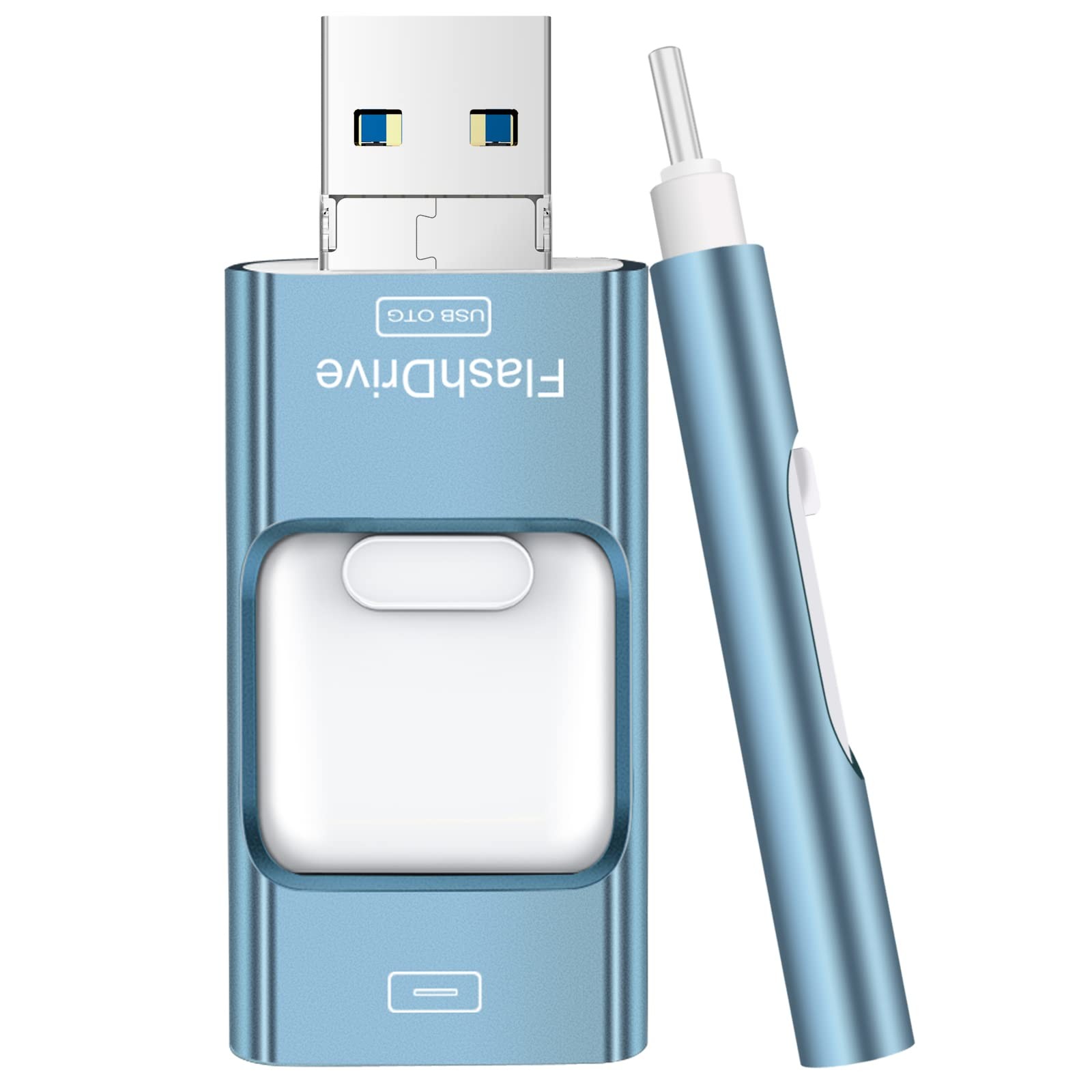 Flash Drive for iPhone 256GB, 4 in 1 USB Type C Memory Stick, Photo Stick Ext...