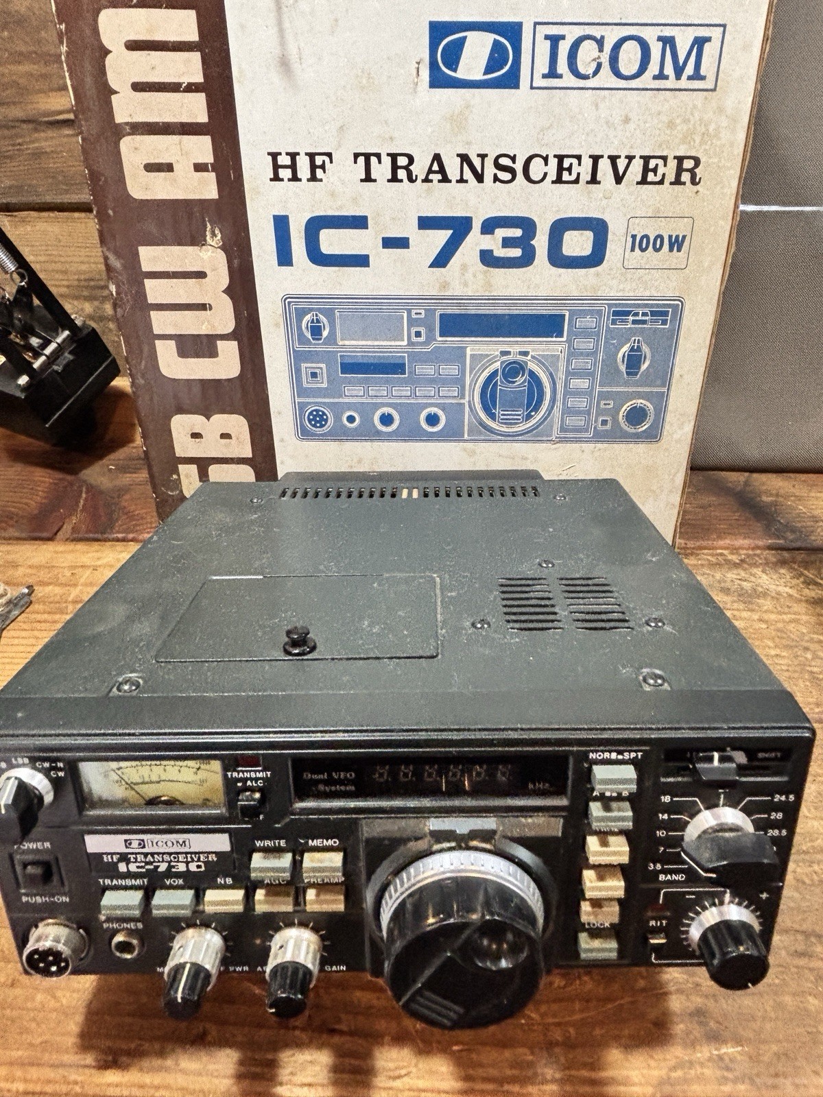 Icom IC‑730 HF Transceiver FL‑30 CW Filter Installed Clean Working Original Box