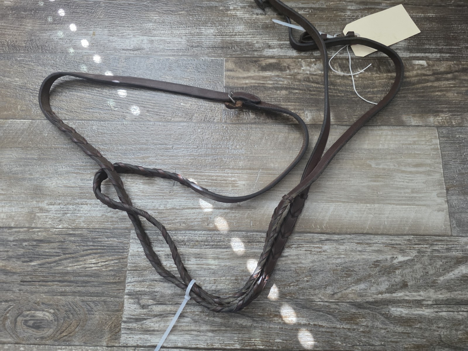 Brown Leather Laced Reins No Brand- Horse Sz
