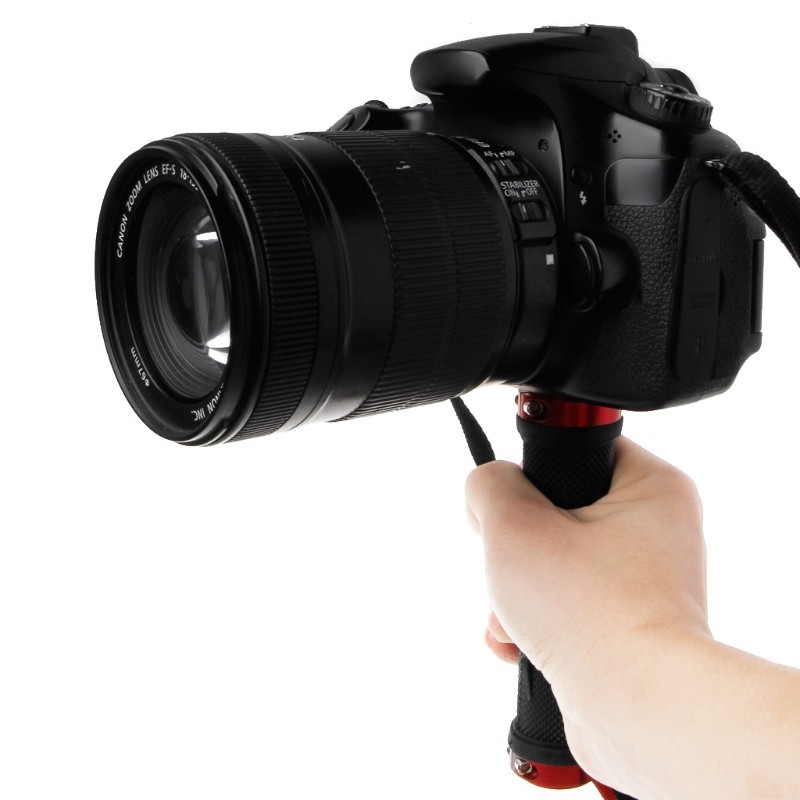 1/4 Handle Grip Stabilizer Holder Stand Handheld Tripod For Camera Video LED