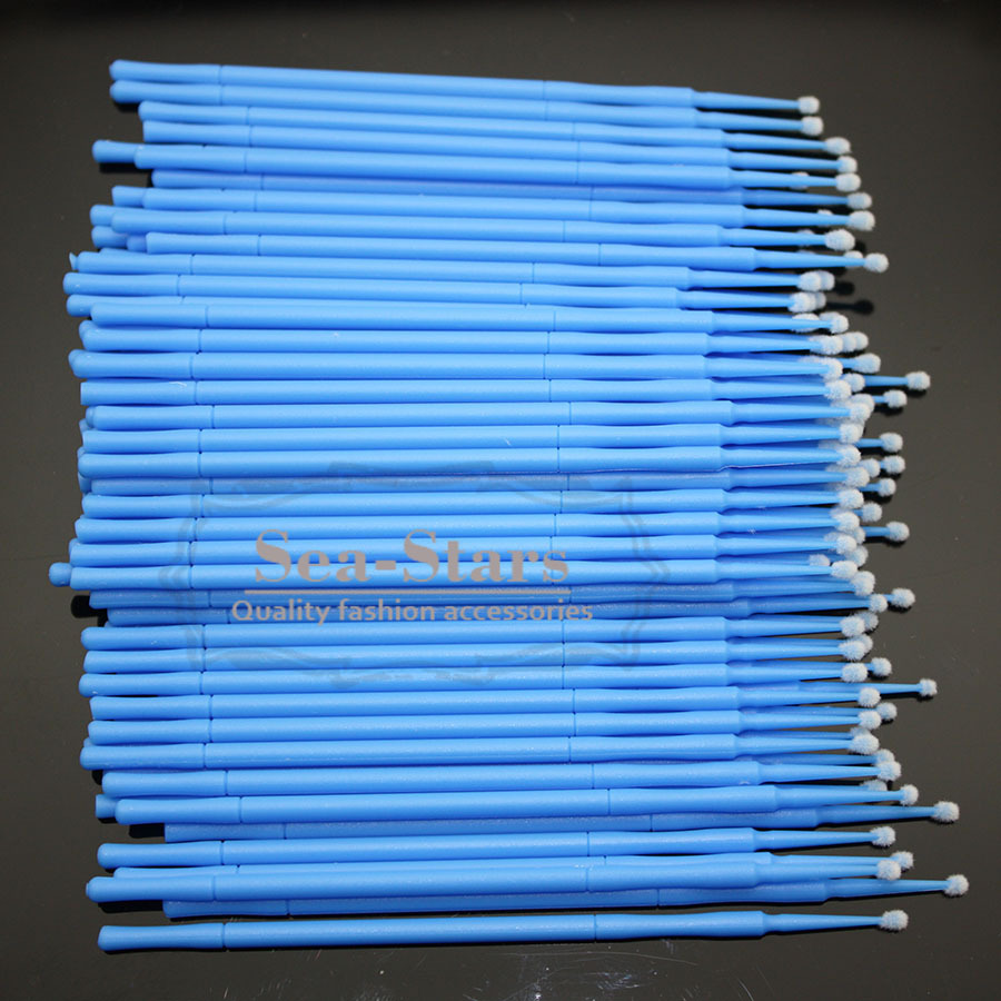 1000 PCS Blue Dental Disposable Micro Applicator Brush Bendable 2.5mm Regular