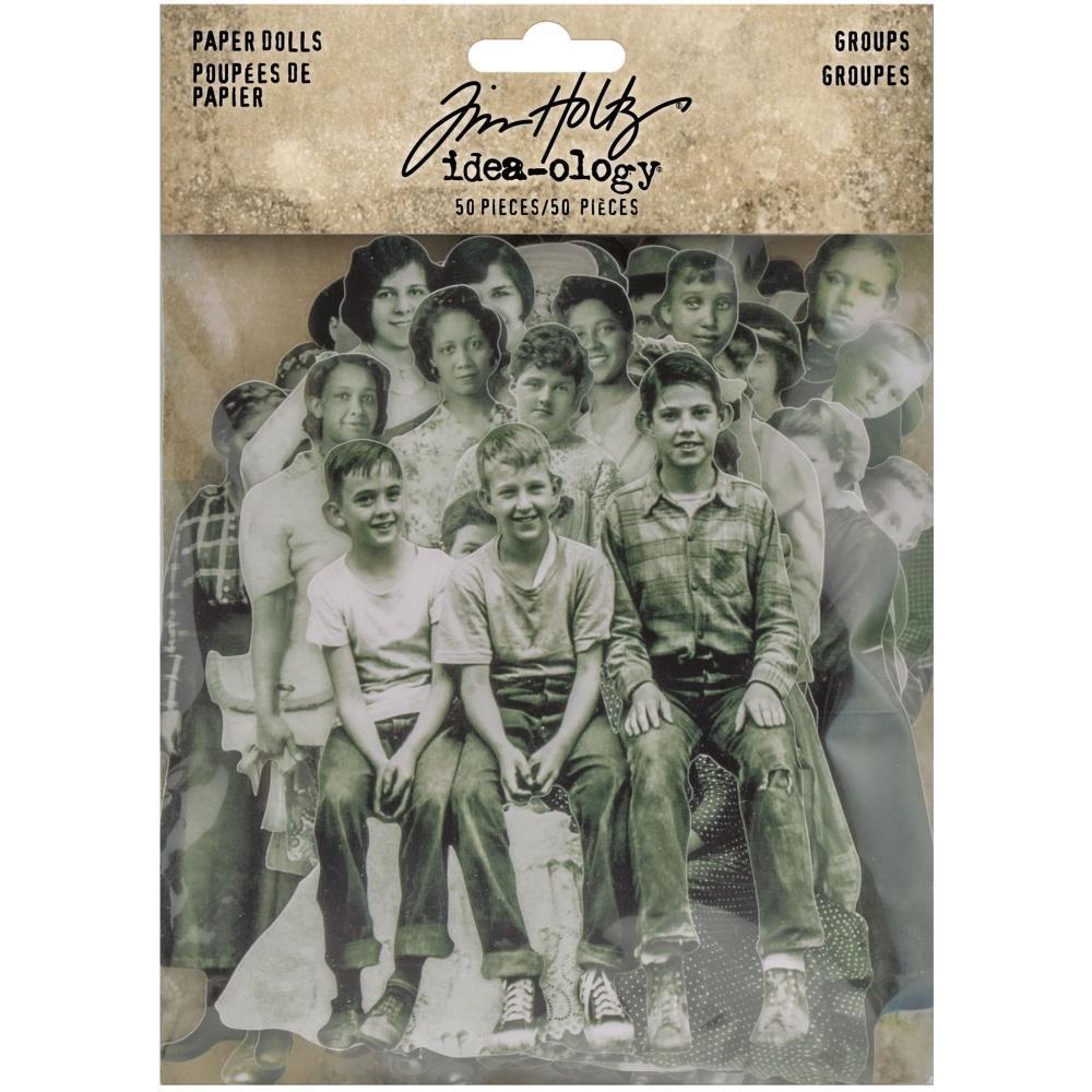 New Tim Holtz IDEAL-OLOGY PAPER DOLLS GROUPS 50 PIECES