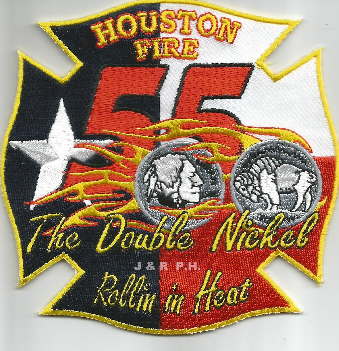 Houston  Station-55  "Double Nickel-In Heat", TX  (4.5" x 4.5" size) fire patch