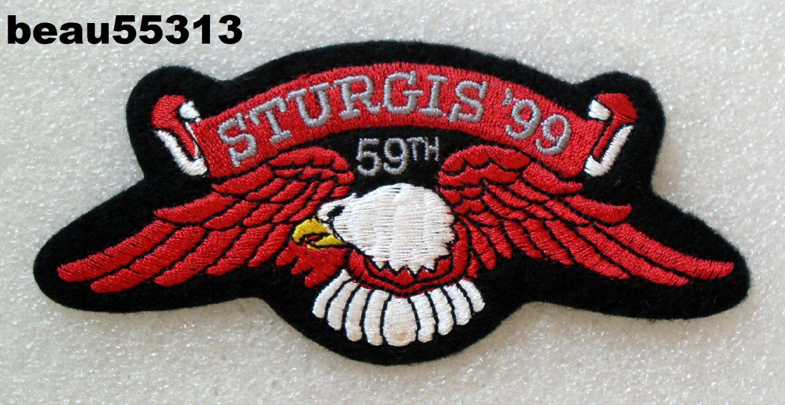 ⭐"OFFICIAL" STURGIS CHAMBER SOUTH DAKOTA 59th 1999 HARLEY RALLY VEST PATCH