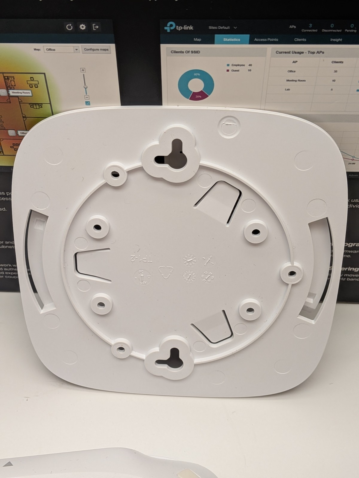 TP-Link AC1200 Wireless Dual Band EAP225(US) Gigabit Ceiling Mount Access Point