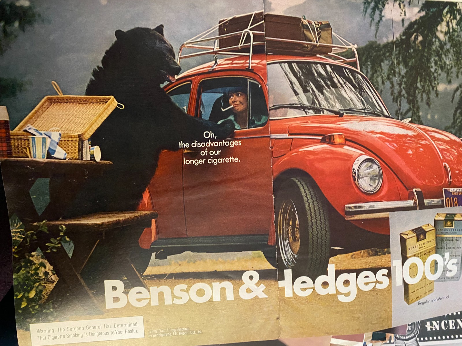 Benson and Hedges Cigarettes, Two Page Vintage Print Ad