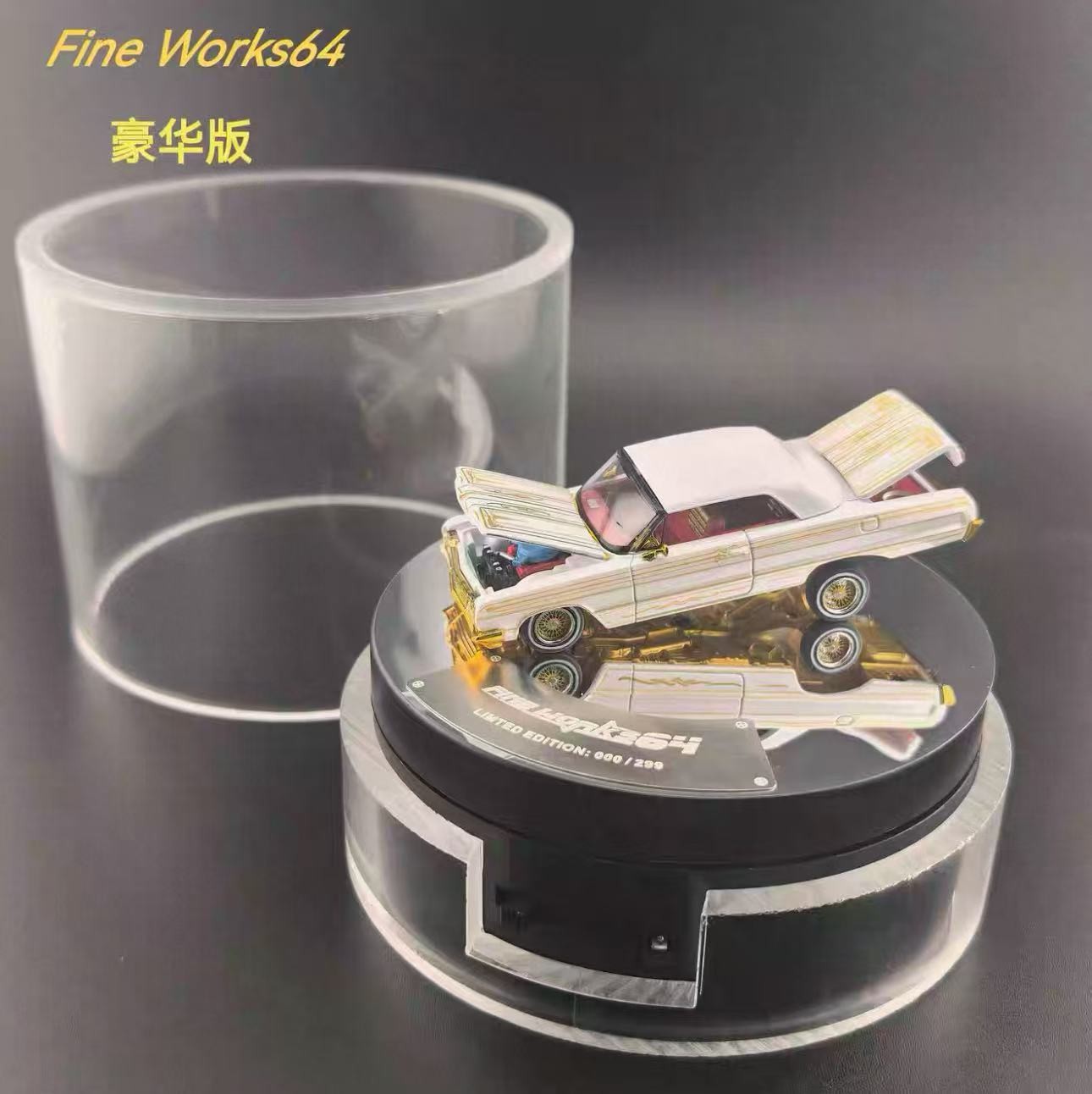 FW 1:64 White IMPALA Convertible Muscle Sports Model Diecast Metal Car
