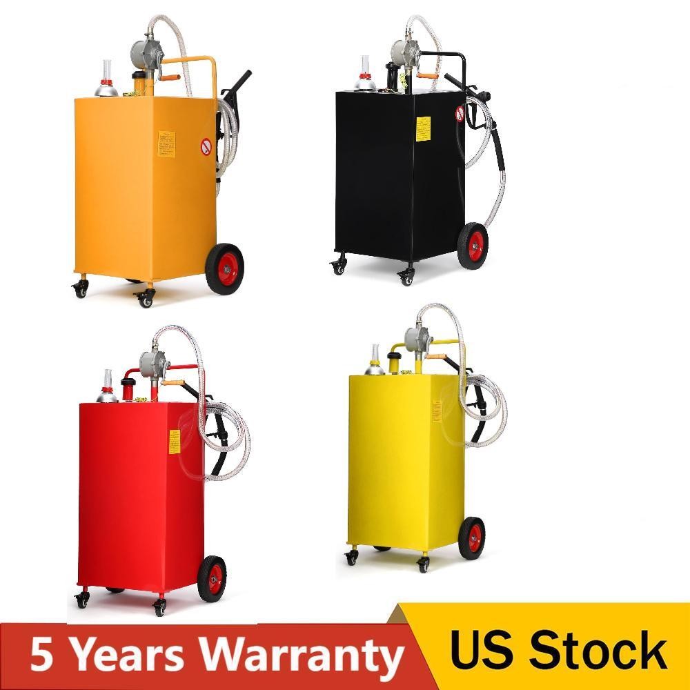🚩30/35/40/50 Gallon Fuel Caddy Portable Gas Tank Diesel Fuel w/ Transfer Pump