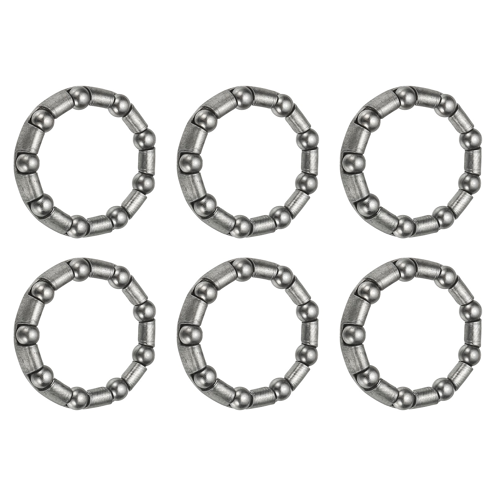6 Pack Bike Ball Bearings Bicycle Crank Bearing #6 3/16" x 9 Balls Silver