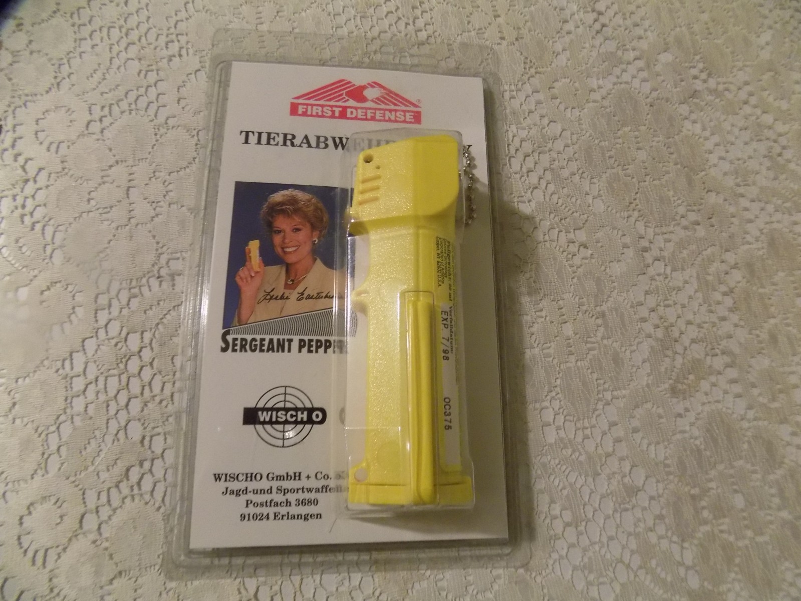 Vintage First Defense Pepper Spray Leslie Easterbrook Police Academy Star