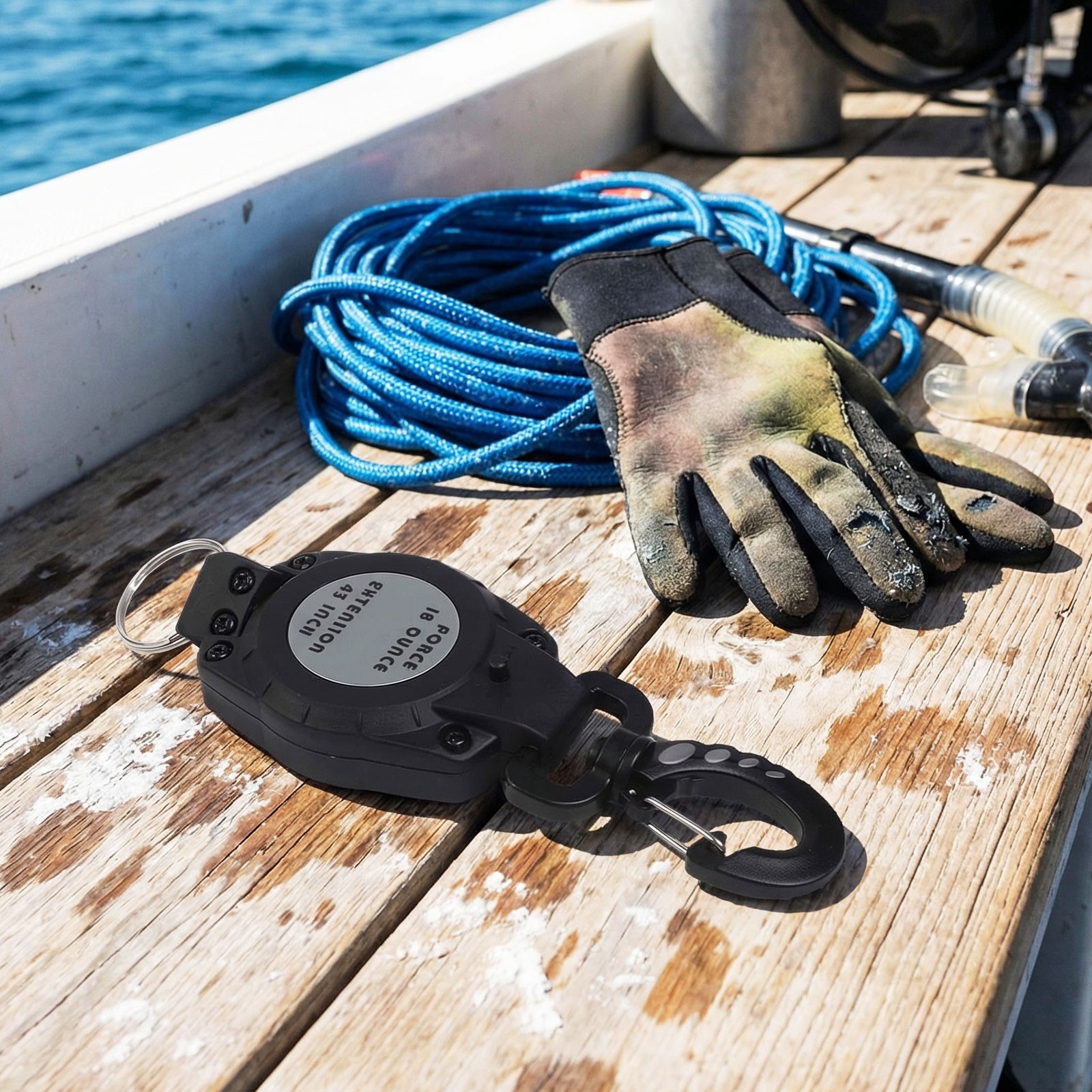 Retractable Dive Accessory with Clip for Easy Gear Management while Underwater