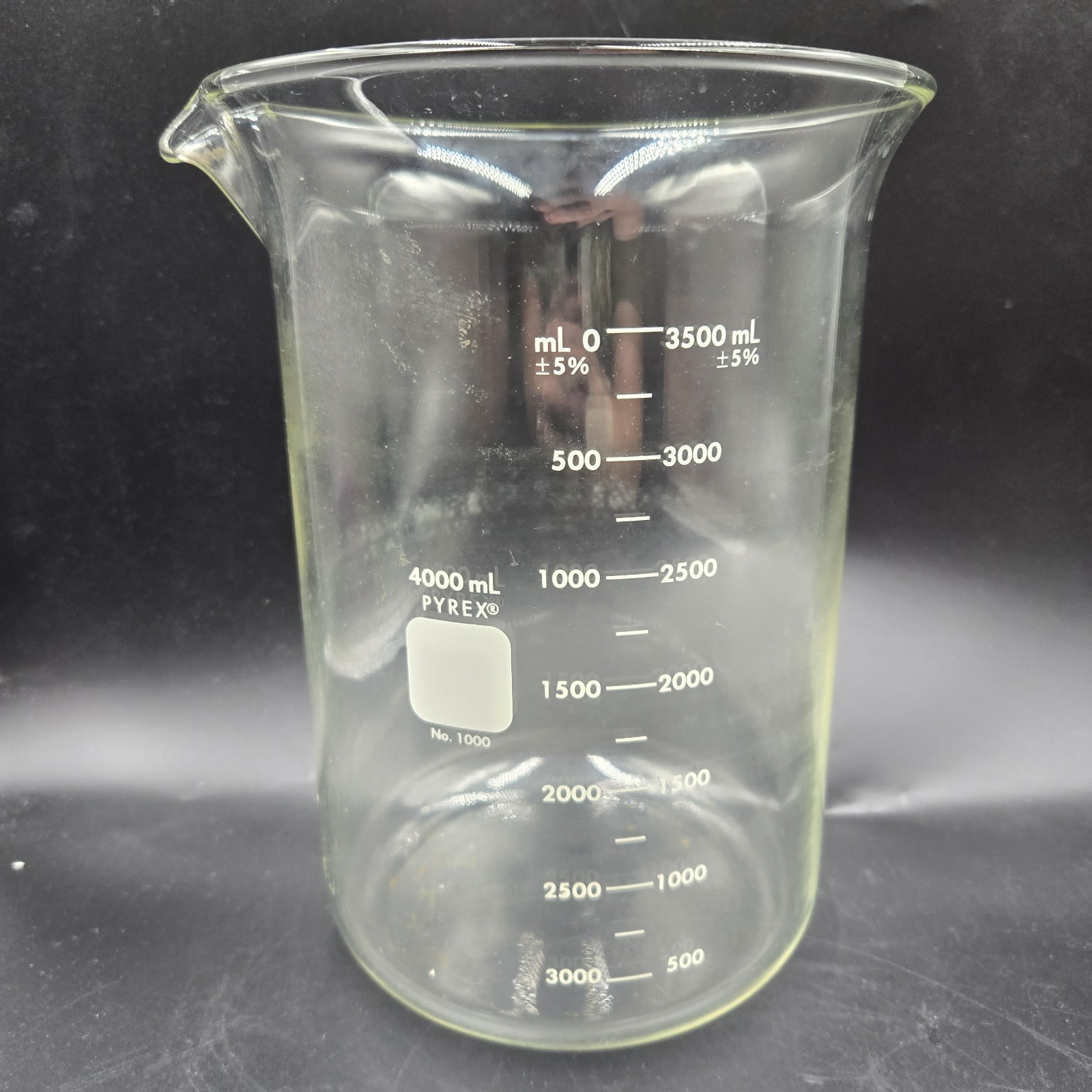 Vintage PYREX 4000ml Large Beaker No 1000 Glassware Laboratory Lab Science