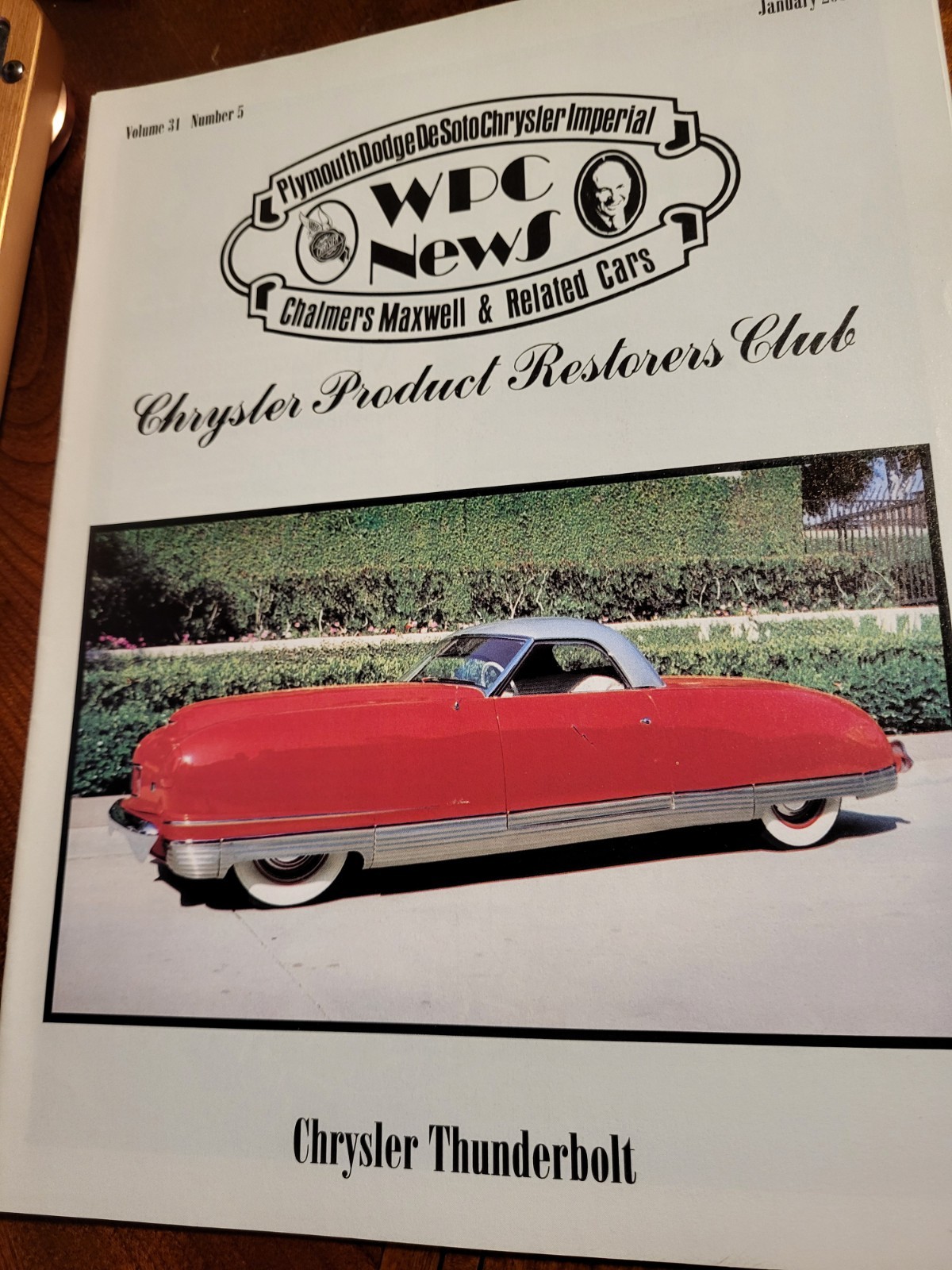 WPC News Magazine Walter P Chrysler Vintage Restorers Club Lot Sold By Year