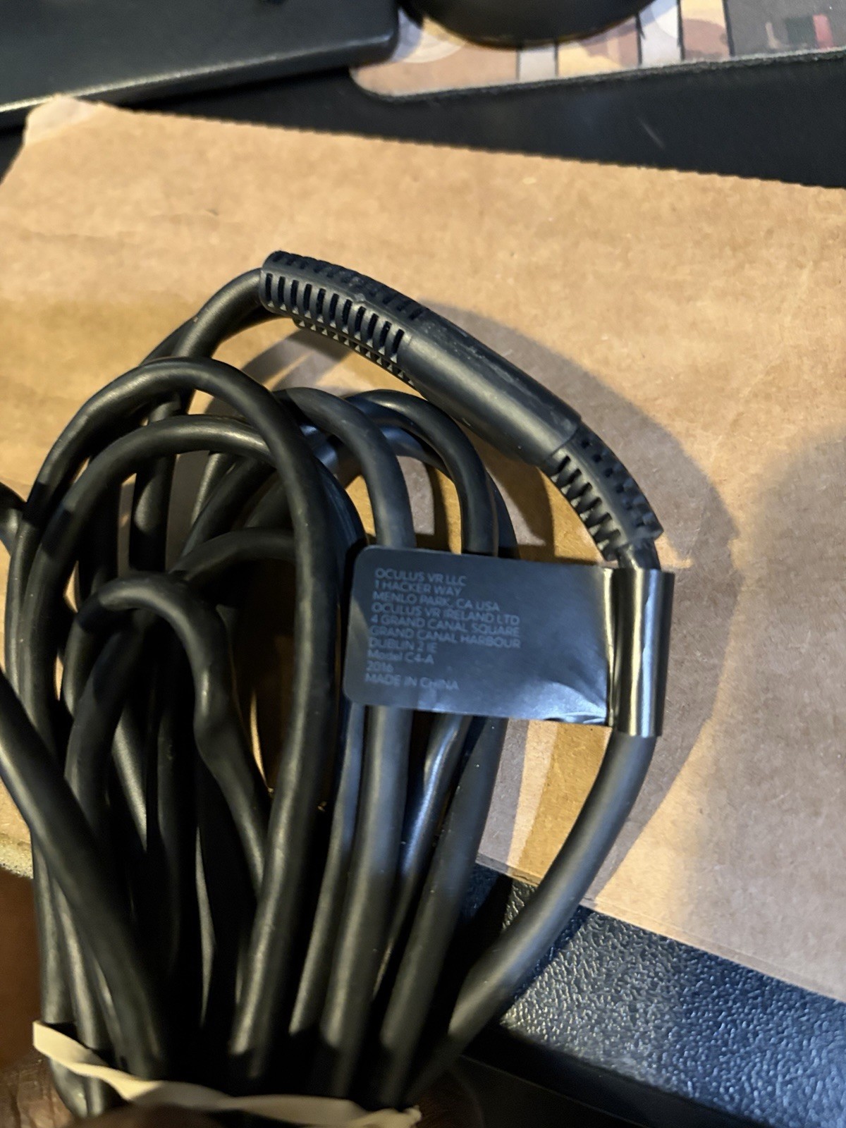 Meta Oculus Rift CV1 VR Virtual Reality Headset Cable Only - Tested Working