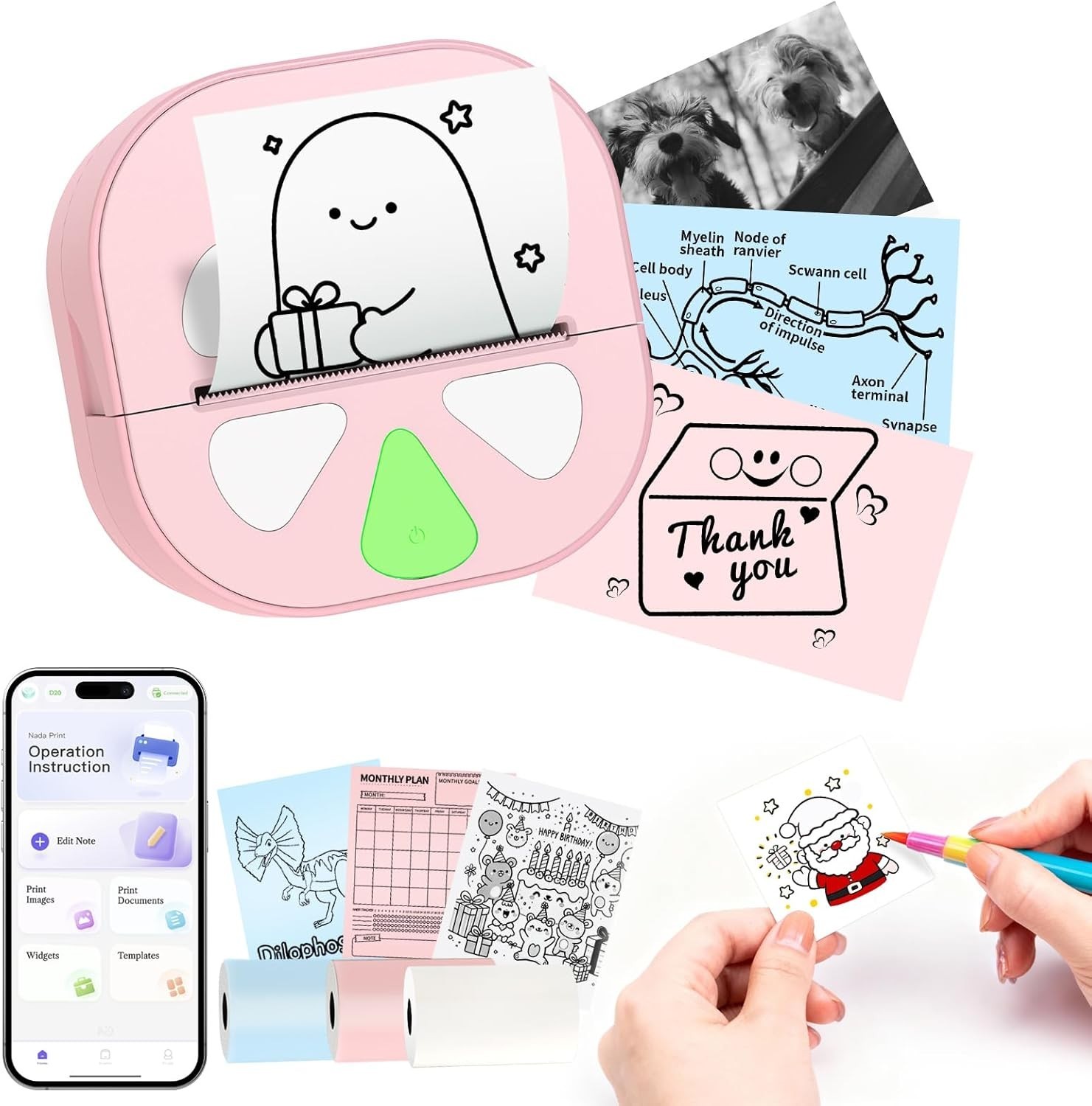 Versatile Mini Sticker Printer: Instant Labels & Stickers for Creative Projects